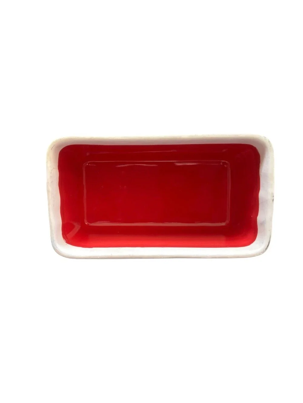 Pioneer Woman Red Embossed “Toni” Stoneware Covered Butter Dish 1/4 Lb